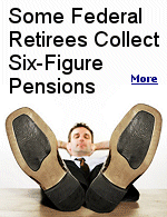 More than 21,000 retired federal workers receive lifetime annual pensions of $100,000 or more.
